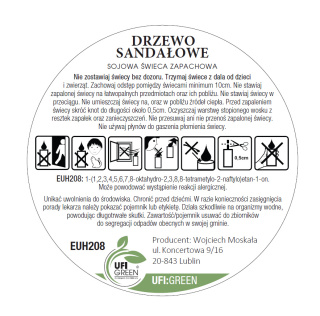 Drzewo sandałowe - świeca sojowa - 120 ml
