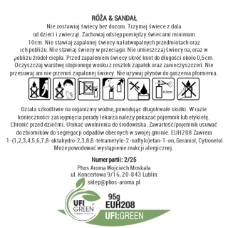 Róża & Sandał - świeca sojowa - 120 ml