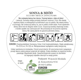 Sosna & Miód - świeca sojowa - 120 ml