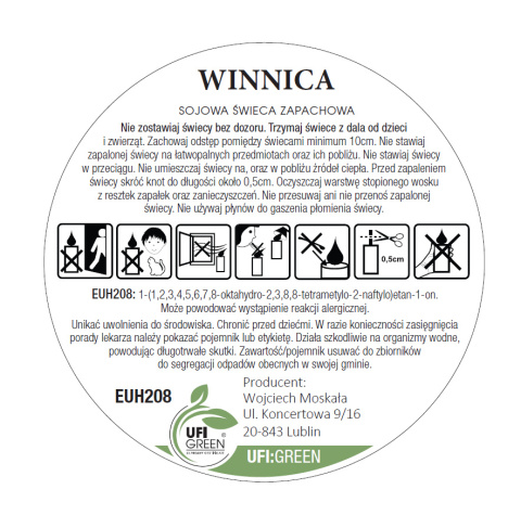 Winnica - świeca sojowa - 180 ml